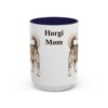 15oz Horgi Dog Mom Mug, Navy, front view