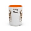 15oz Horgi Dog Mom Mug, Orange, front view