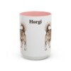 15oz Horgi Mug, Pink, front view