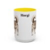 15oz Horgi Mug, Yellow, front view