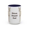 15oz Ibizan Hound Dog Dad Mug, Navy, front view