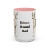 15oz Ibizan Hound Dog Dad Mug, Pink, front view