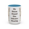 15oz Funny Ibizan Hound Mug, Light Blue, front view