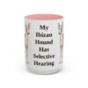 15oz Funny Ibizan Hound Mug, Pink, front view
