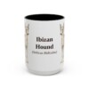 15oz Ibizan Hound Latin Mug, Black, front view