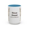15oz Ibizan Hound Latin Mug, Light Blue, front view