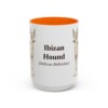 15oz Ibizan Hound Latin Mug, Orange, front view