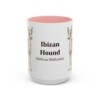 15oz Ibizan Hound Latin Mug, Pink, front view