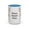 15oz Ibizan Hound Dog Mom Mug, Light Blue, front view