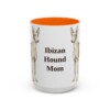 15oz Ibizan Hound Dog Mom Mug, Orange, front view