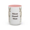 15oz Ibizan Hound Dog Mom Mug, Pink, front view