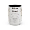 15oz Ibizan Hound Mug, Black, front view