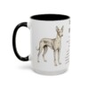 15oz Ibizan Hound Mug, Black, left side view