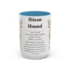15oz Ibizan Hound Mug, Light Blue, front view