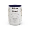 15oz Ibizan Hound Mug, Navy, front view