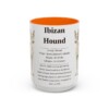 15oz Ibizan Hound Mug, Orange, front view