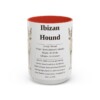 15oz Ibizan Hound Mug, Red, front view
