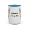 15oz Icelandic Sheepdog Mug, Light Blue, front view