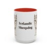 15oz Icelandic Sheepdog Mug, Red, front view