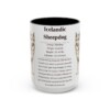 15oz Icelandic Sheepdog Mug, Black, front view