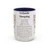 15oz Icelandic Sheepdog Mug, Navy, front view