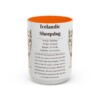 15oz Icelandic Sheepdog Mug, Orange, front view