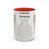 15oz Icelandic Sheepdog Mug, Red, front view