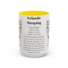 15oz Icelandic Sheepdog Mug, Yellow, front view