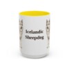 15oz Icelandic Sheepdog Mug, Yellow, front view