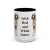 15oz Irish Red and White Setter Mug, Black, front view