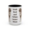 15oz Irish Red and White Setter Dog Mom Mug, Black, front view
