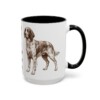 15oz Irish Red and White Setter Dog Mom Mug, Black, right side view