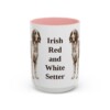 15oz Irish Red and White Setter Mug, Pink, front view