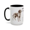 15oz Irish Red and White Setter Mug, Black, left side view