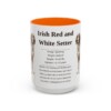 15oz Irish Red and White Setter Mug, Orange, front view