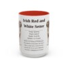 15oz Irish Red and White Setter Mug, Red, front view