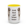 15oz Irish Red and White Setter Mug, Yellow, front view
