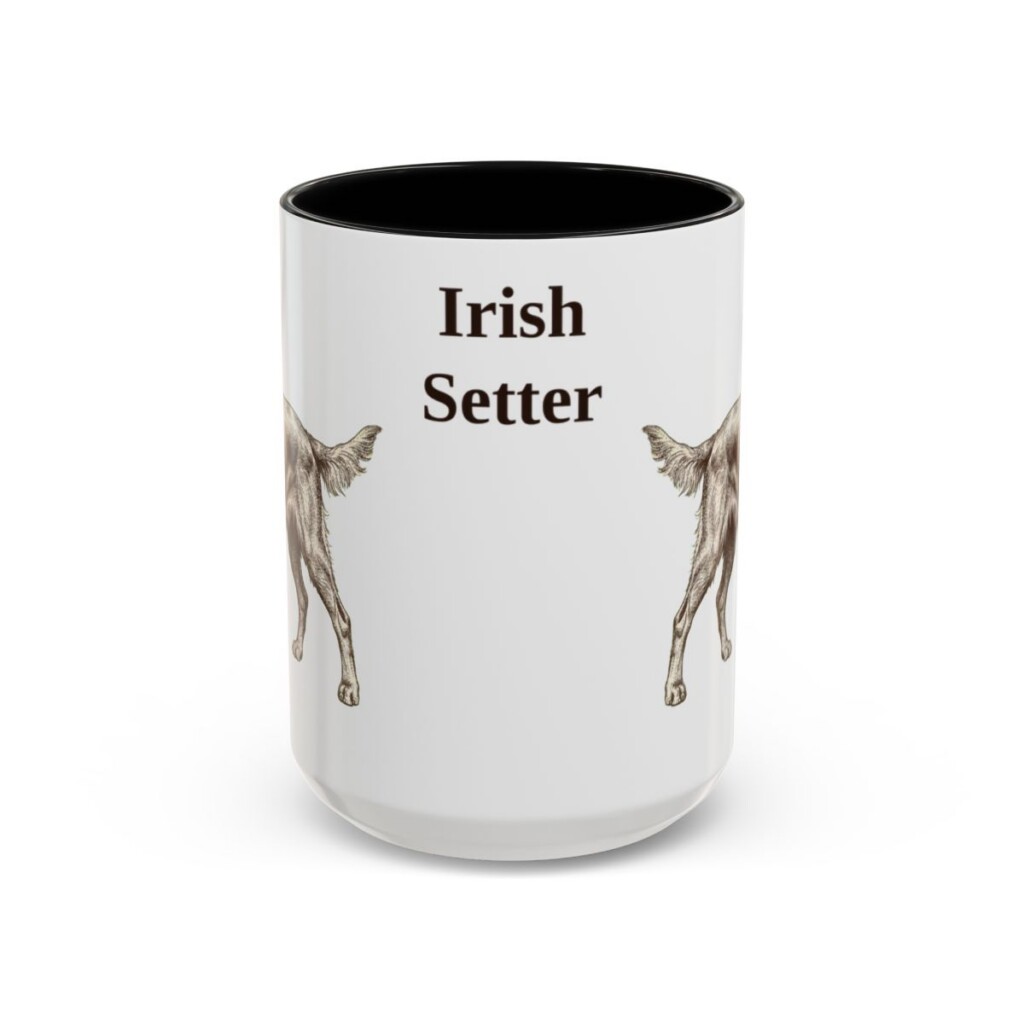15oz Irish Setter Mug, Black, front view