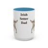 15oz Irish Setter Dog Dad Mug, Light Blue, front view