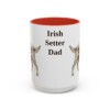 15oz Irish Setter Dog Dad Mug, Red, front view