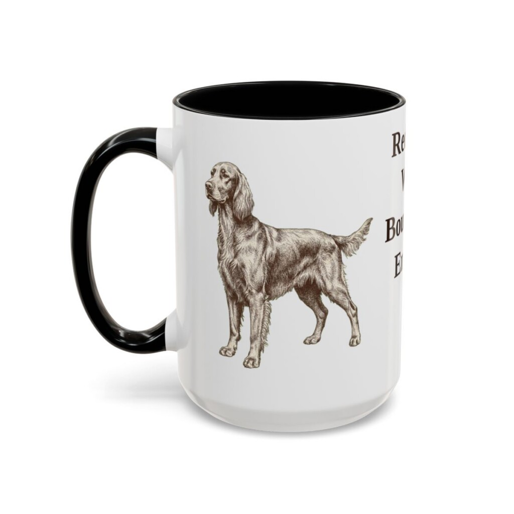 15oz Funny Irish Setter Mug, Black, left side view