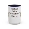 15oz Funny Irish Setter Mug, Navy, front view