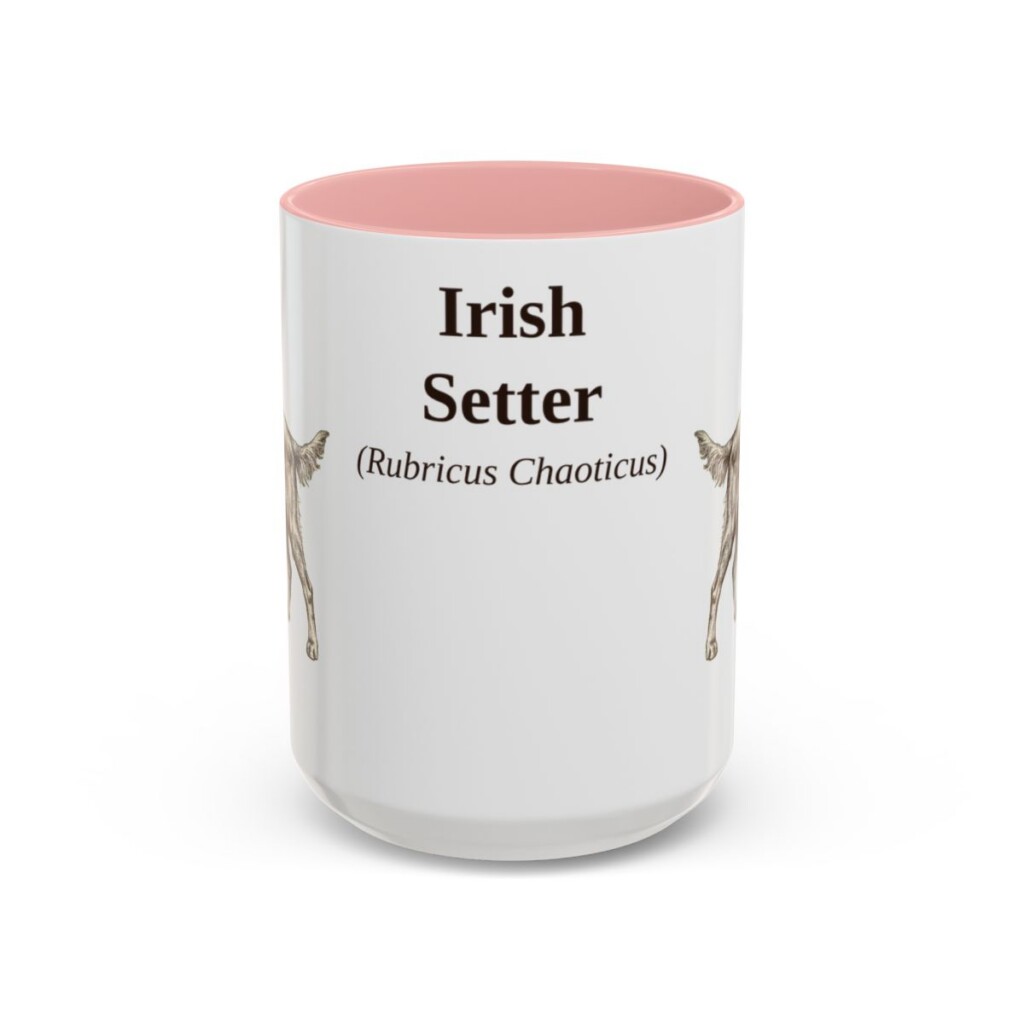 15oz-irish-setter-mug-latin-pink 15oz Irish Setter Latin Mug, Pink, front view