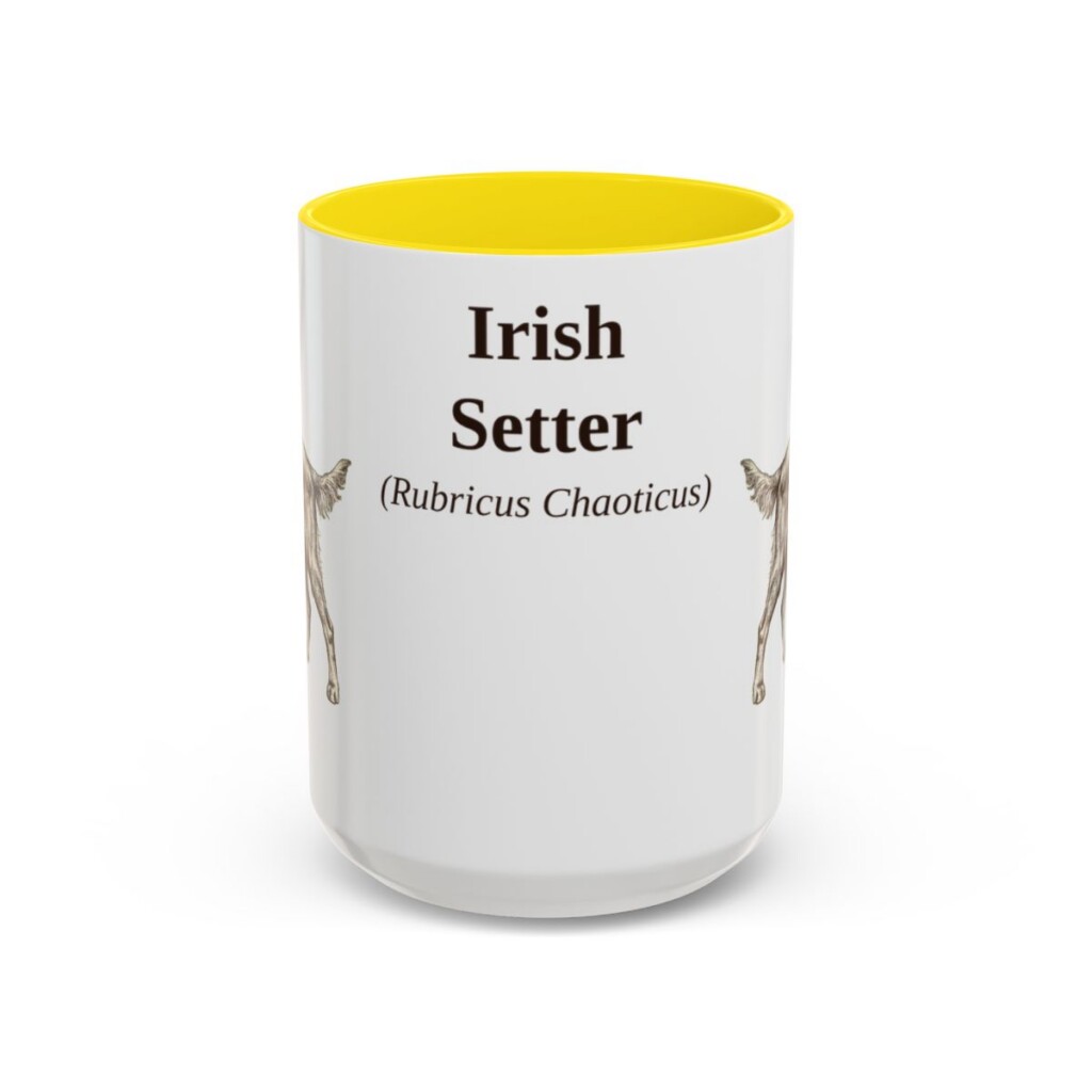15oz-irish-setter-mug-latin-yellow 15oz Irish Setter Latin Mug, Yellow, front view