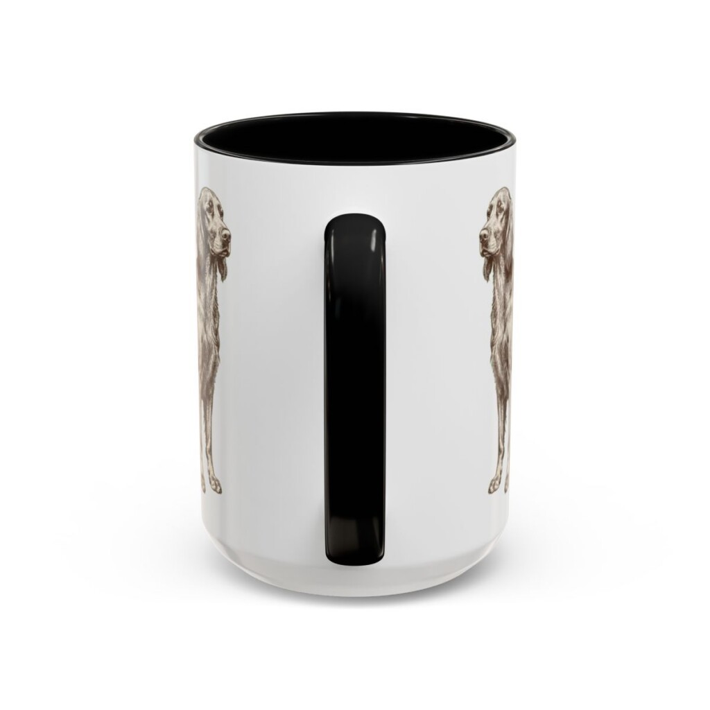 15oz Irish Setter Dog Mom Mug, Black, back view