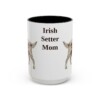 15oz Irish Setter Dog Mom Mug, Black, front view