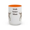 15oz Irish Setter Dog Mom Mug, Orange, front view