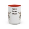 15oz Irish Setter Dog Mom Mug, Red, front view