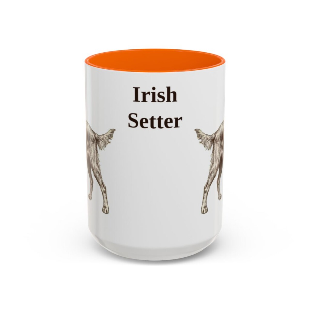 15oz Irish Setter Mug, Orange, front view