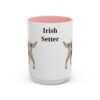 15oz Irish Setter Mug, Pink, front view